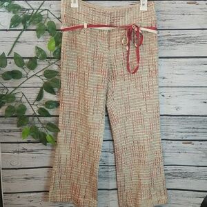 Tom K Nguyen 70% silk textured cropped pants sz 2